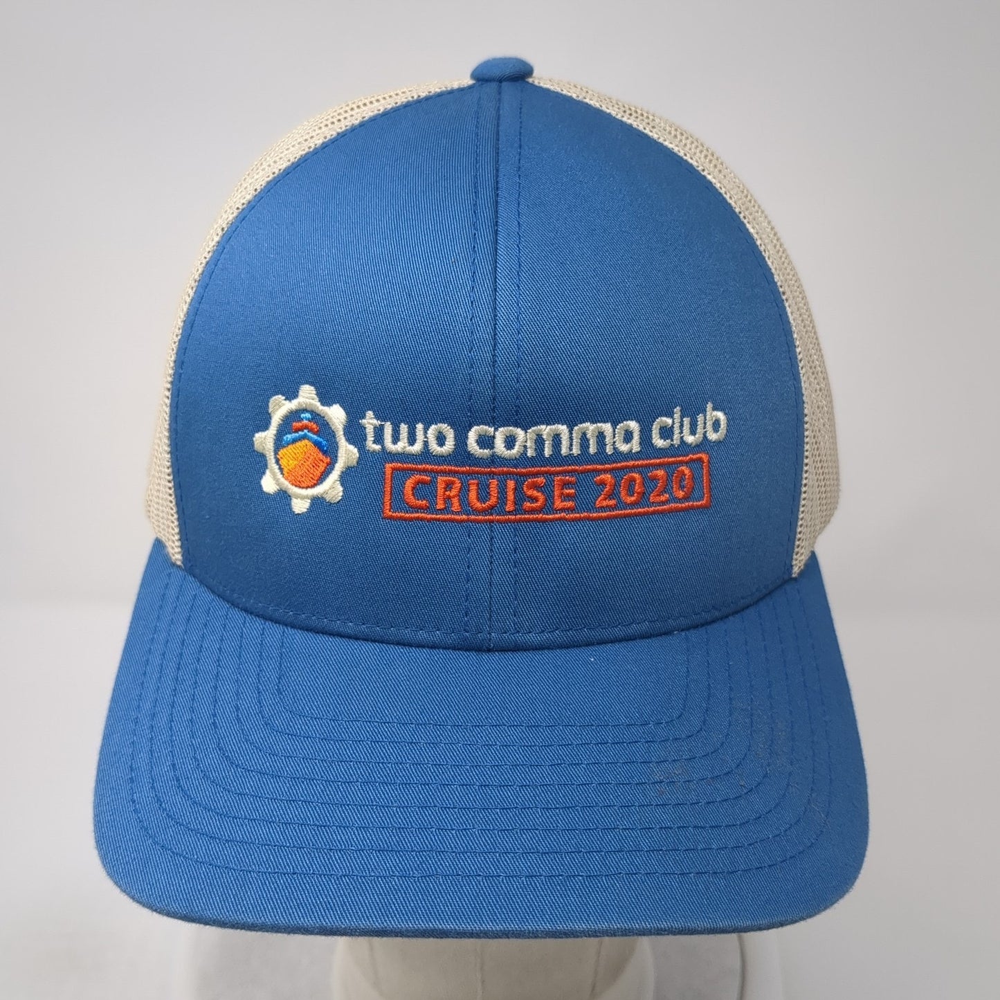 Two Comma Club Cruise 2020 Trucker Hat Blue One Size Adjustable Pacific Headwear