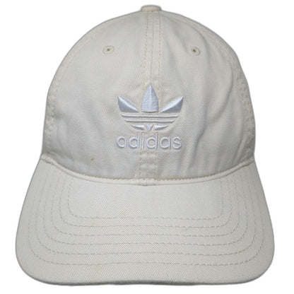 Adidas Baseball Cap Beige One Size Trefoil Logo Slideback Gray Undervisor Hat