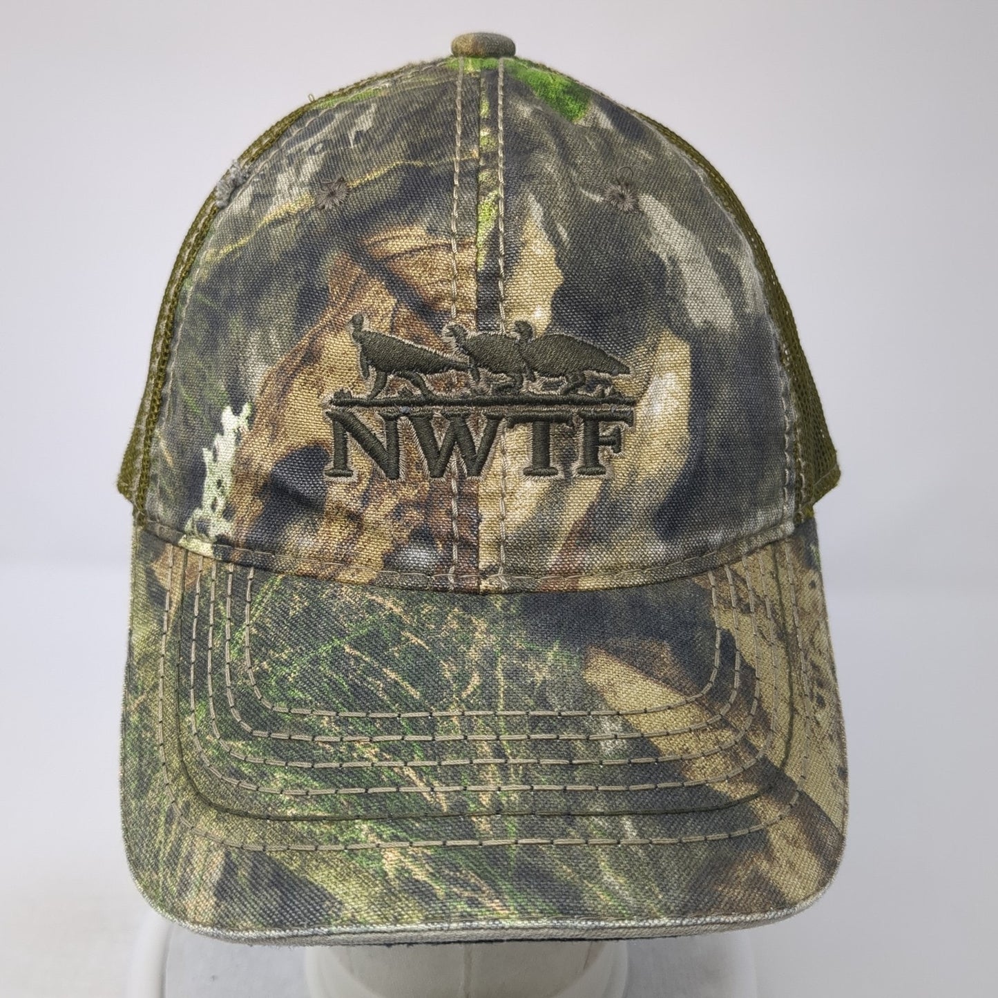 NWTF Trucker Hat Multicolor OS Adjustable Embroidered Camouflage Outdoor Cap