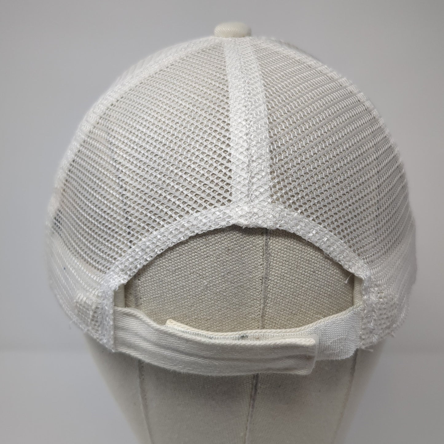 Blue Waters Marathon Trucker Hat White OS Adjustable Mesh Back Port Authority