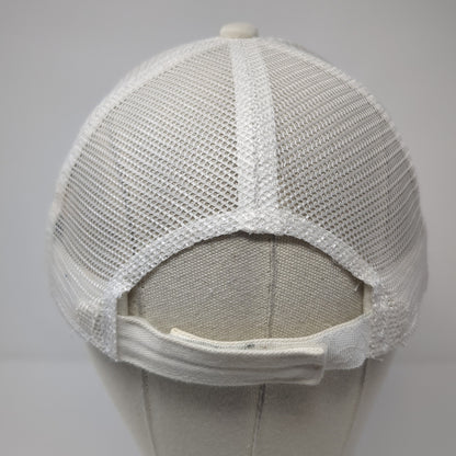 Blue Waters Marathon Trucker Hat White OS Adjustable Mesh Back Port Authority
