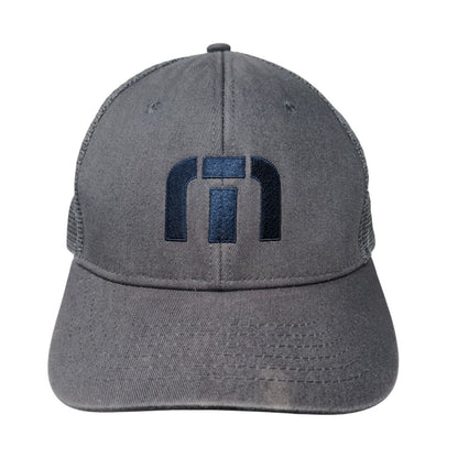 Travis Matthew Snapback Trucker Hat Gray OSFM Adjustable Mesh Back 6 Panel