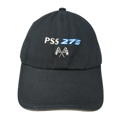 PSS 275 Strapback Baseball Cap Black OS Adjustable Embroidered Port Authority