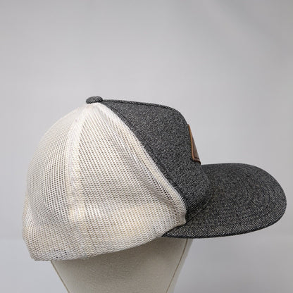 RVCA Quality And Function Snapback Trucker Hat Gray One Size Mesh Back