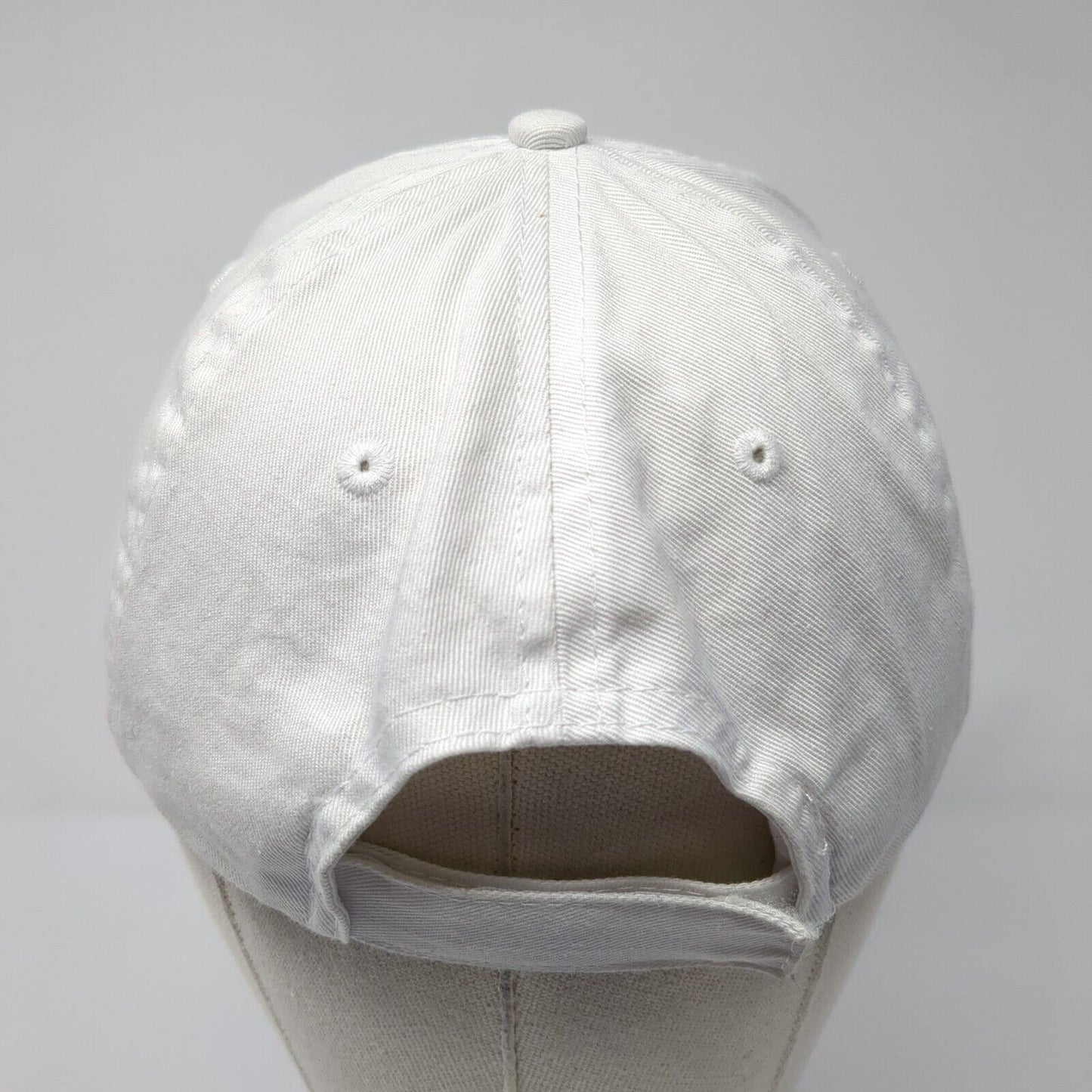 Impact Group Strapback Hat White One Size Adjustable Embroidered Port & Company
