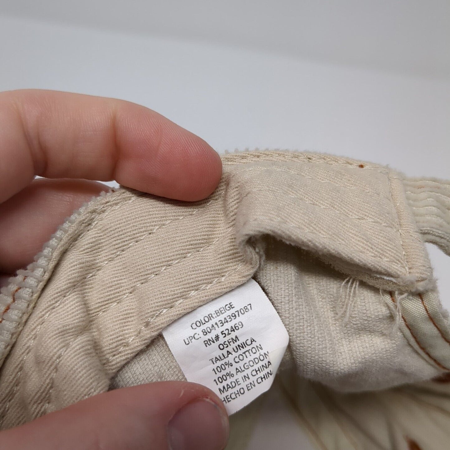 Homebody Slideback Hat Tan One Size Corduroy Adjustable Embroidered