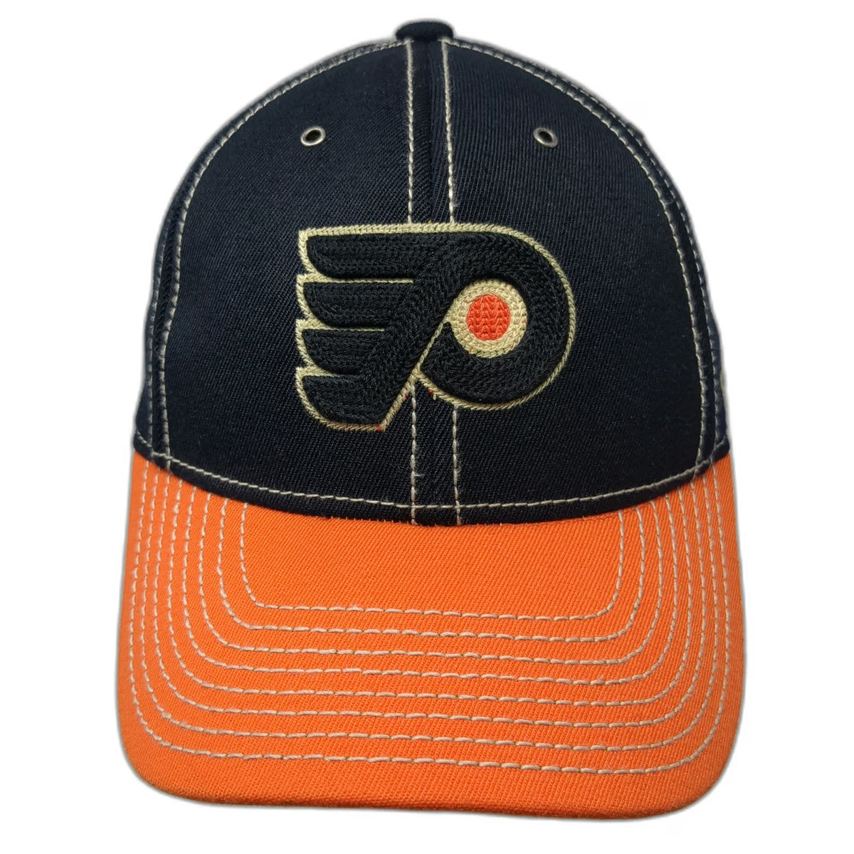 Reebok Philadelphia Flyers NHL Cap Black Orange M Winter Classic Contrast Stitch
