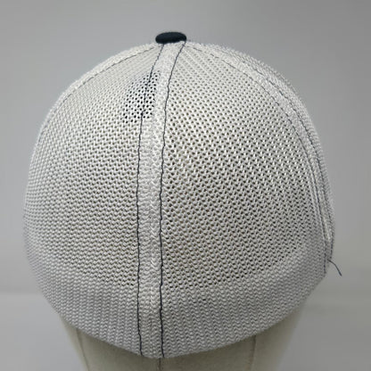Richardson Baseball Cap Blue M Fire Rescue Mesh Fitted Hat Embroidered Flexfit