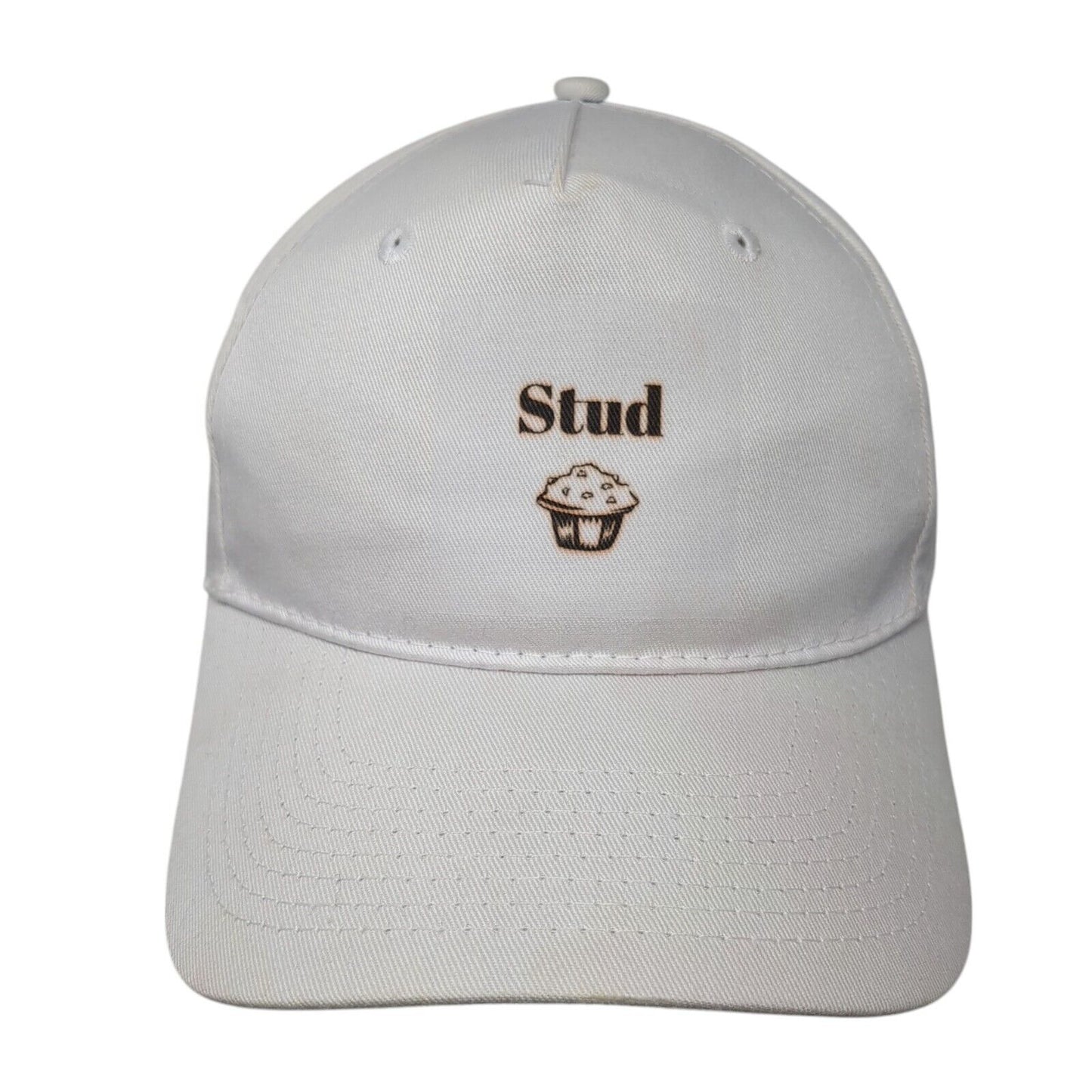 Stud Muffin Strapback Hat White OSFA Adjustable Solid Port & Company