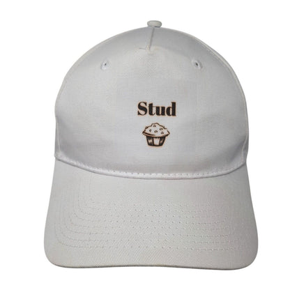 Stud Muffin Strapback Hat White OSFA Adjustable Solid Port & Company