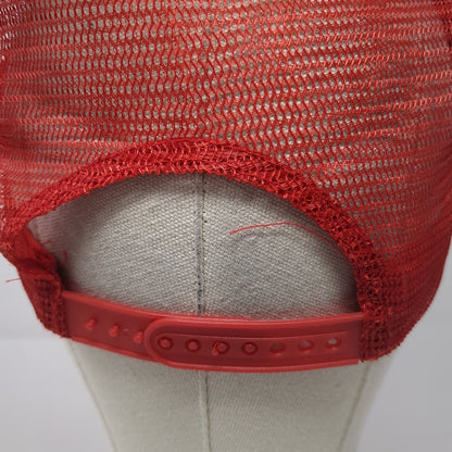 Walmart Santa Trucker Hat Red One Size Mesh Back Pom Pom Christmas