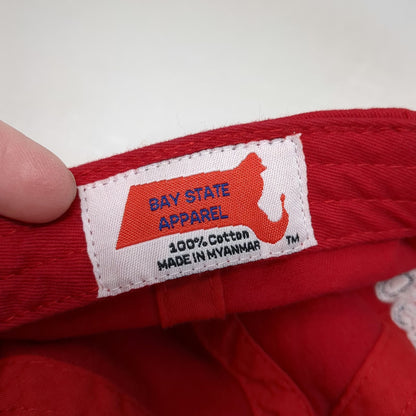 Bay State Apparel Baseball Cap Red One Size Boston B Logo Massachusetts Hat