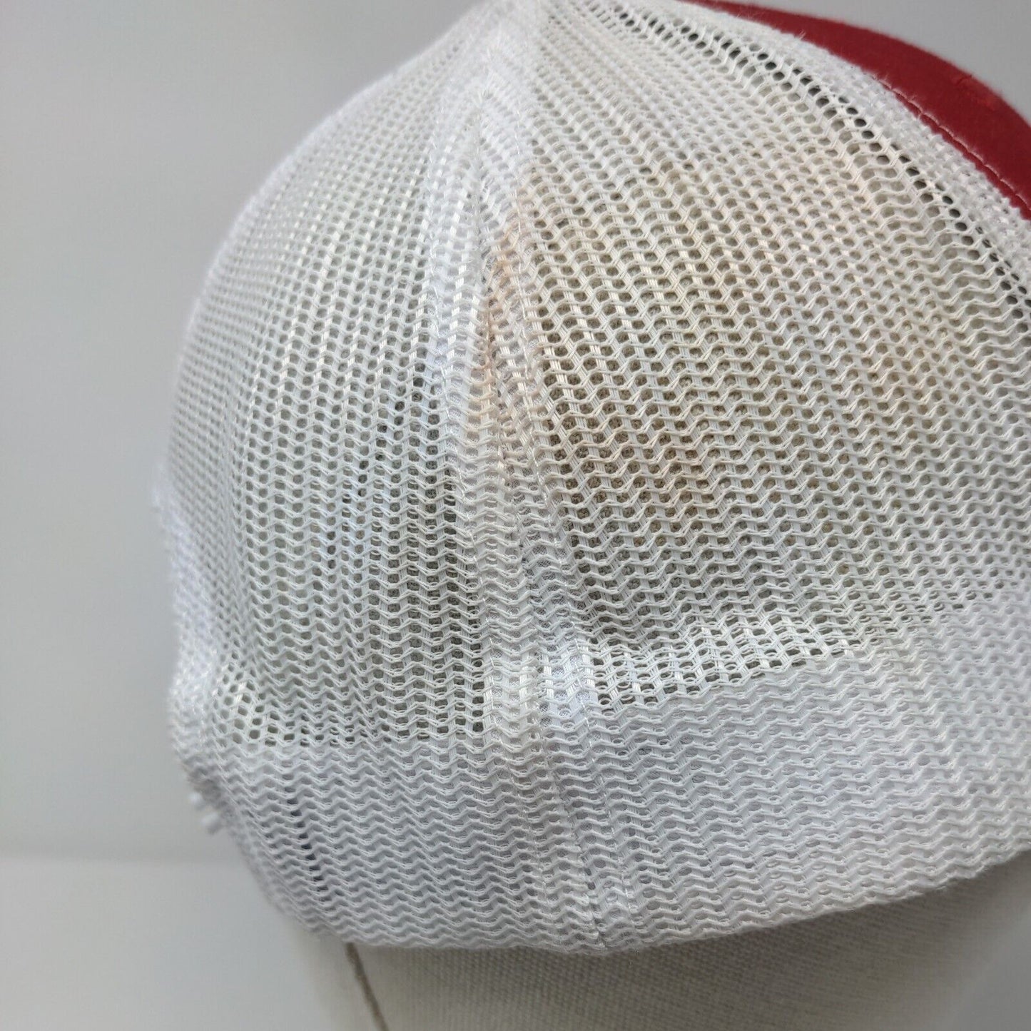 45 Squared Snapback Mesh Back Trucker Hat Red One Size Richardson