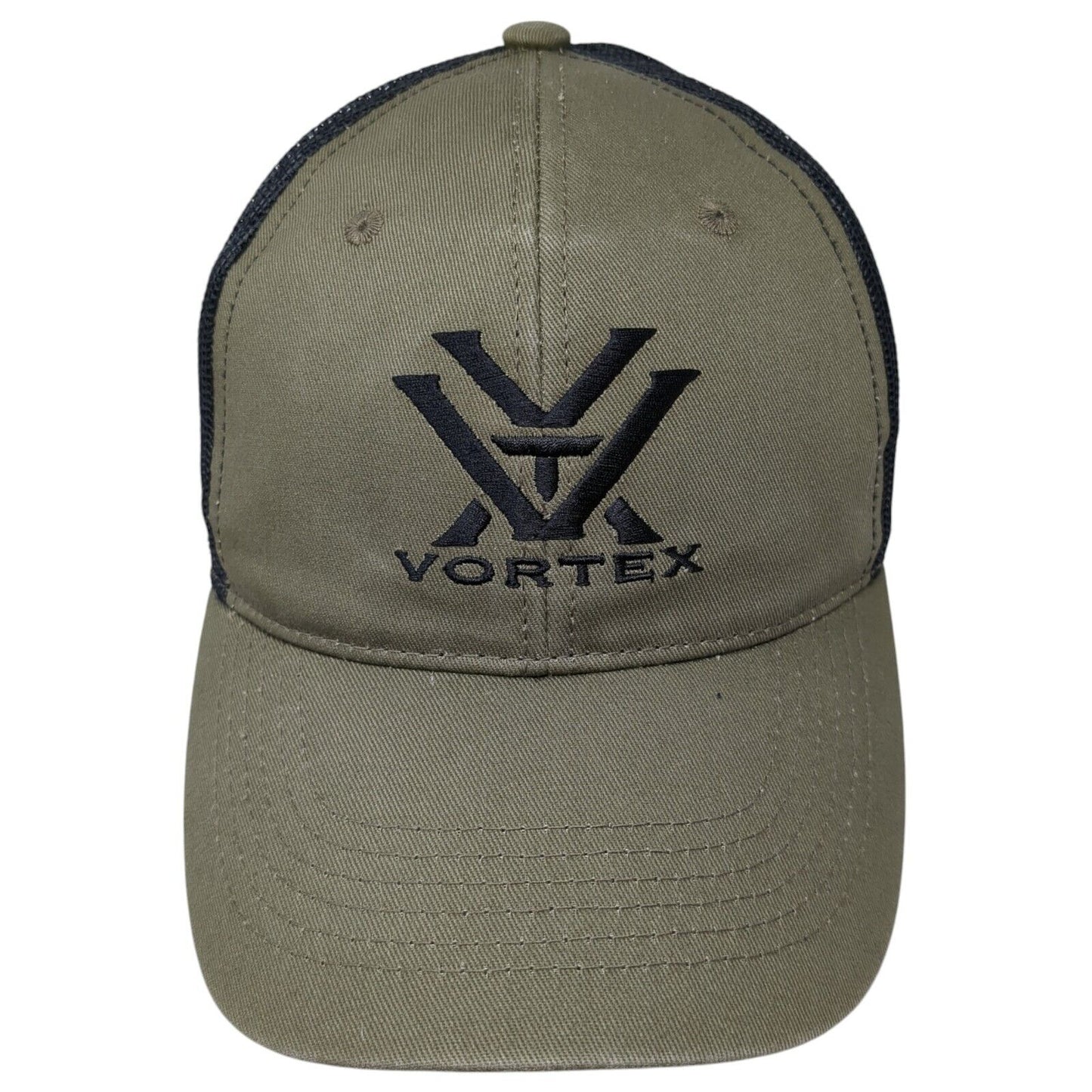 Vortex Snapback Trucker Hat Green One Size Adjustable Mesh Back 6 Panel