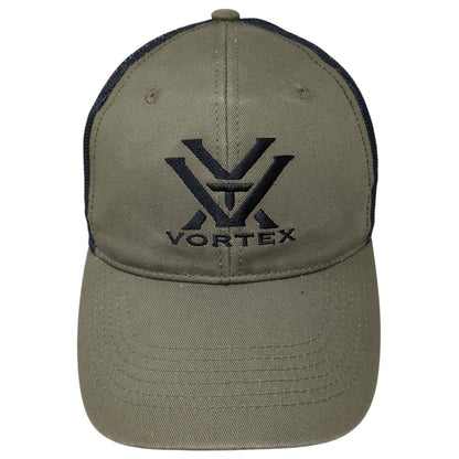 Vortex Snapback Trucker Hat Green One Size Adjustable Mesh Back 6 Panel