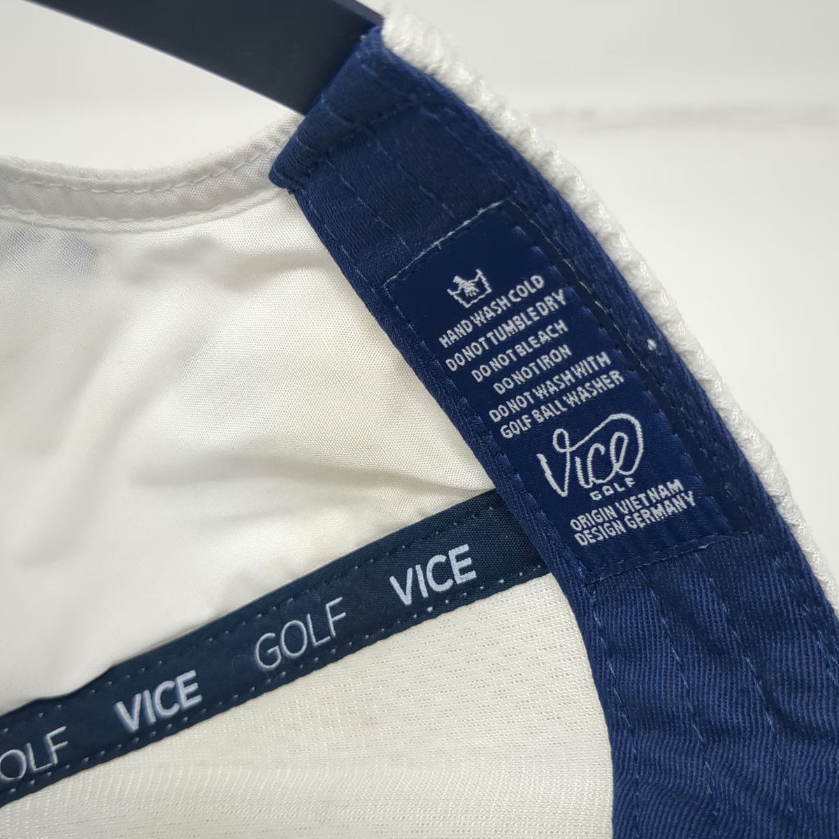 Vice Golf Trucker Hat Gray White Blue One Size Mesh Back Snapback Squad Patch