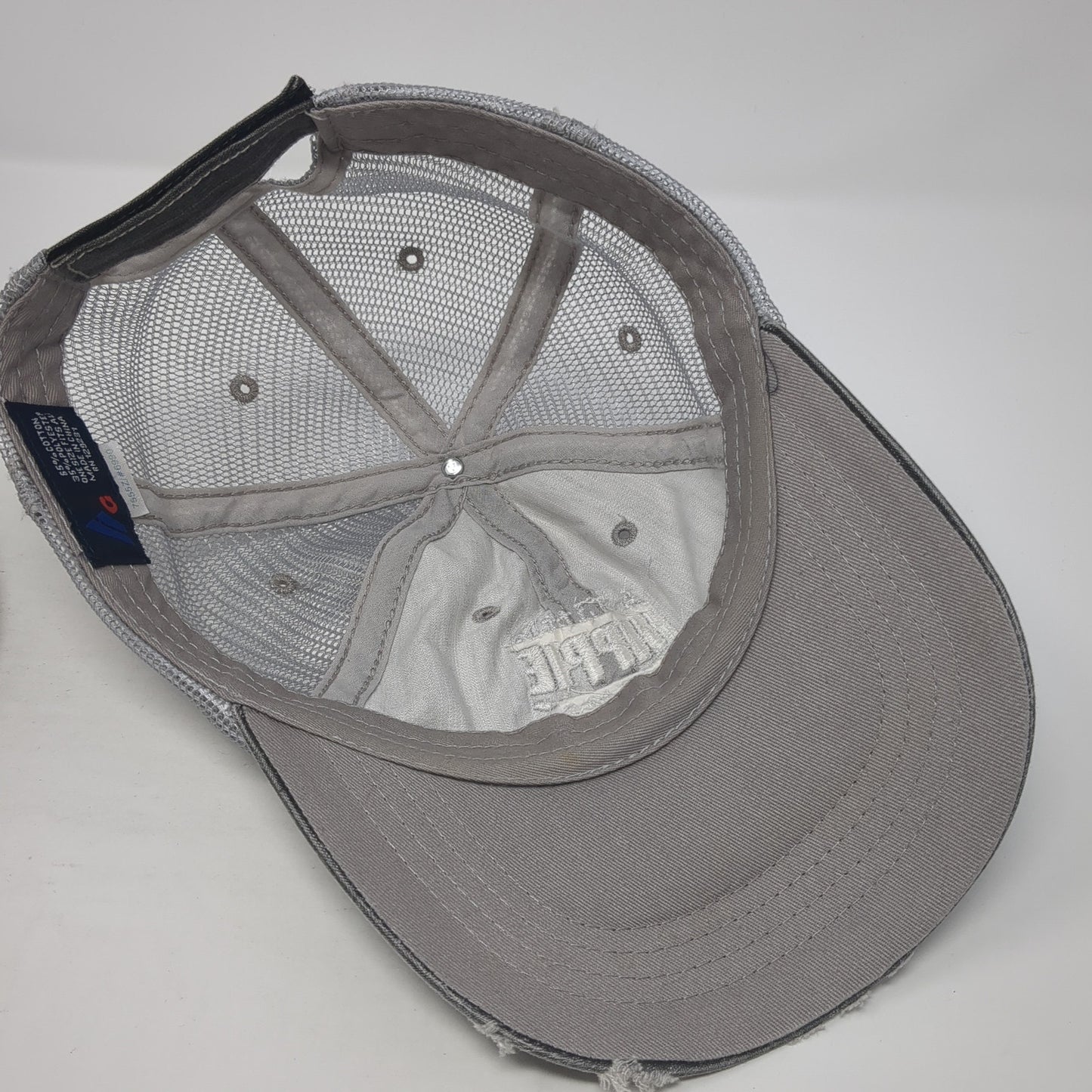 A Little Hippie A Little Hood Strapback Trucker Hat Gray One Size Mesh Back