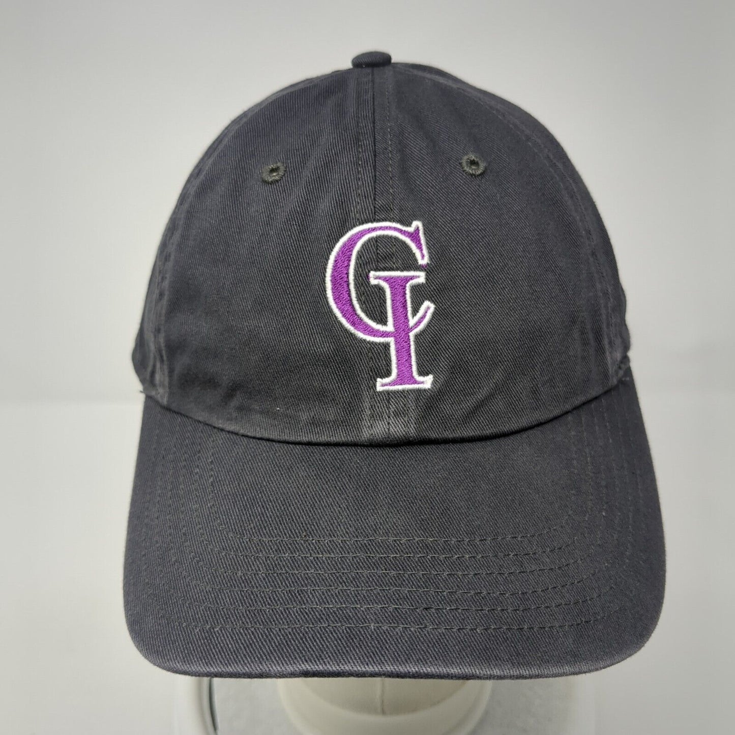 Letter CI Slideback Hat Gray M/L Adjustable Solid 6 Panel Richardson