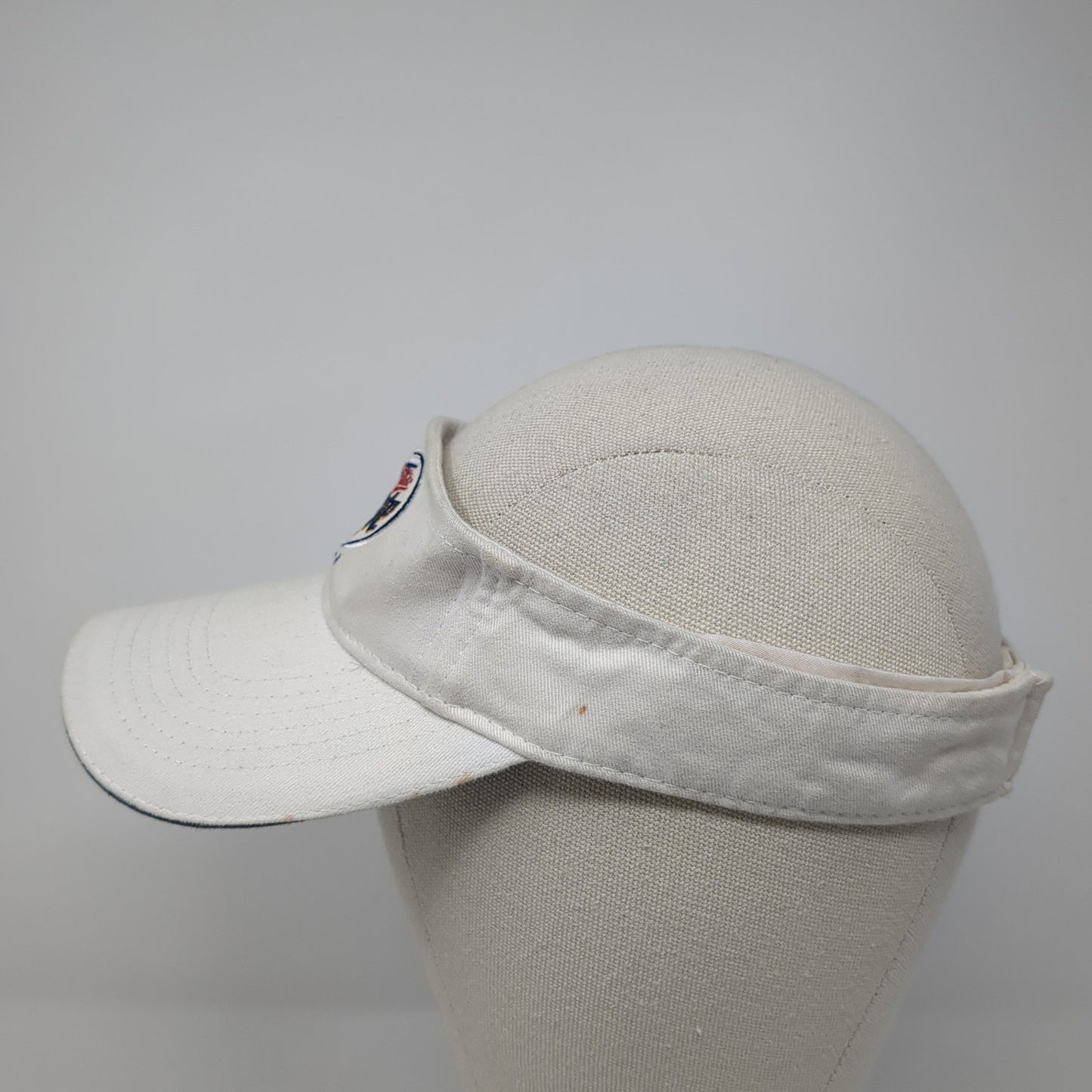 Miller Lite Sun Visor Hat White OS Adjustable Strap Lightweight Embroidered ACME
