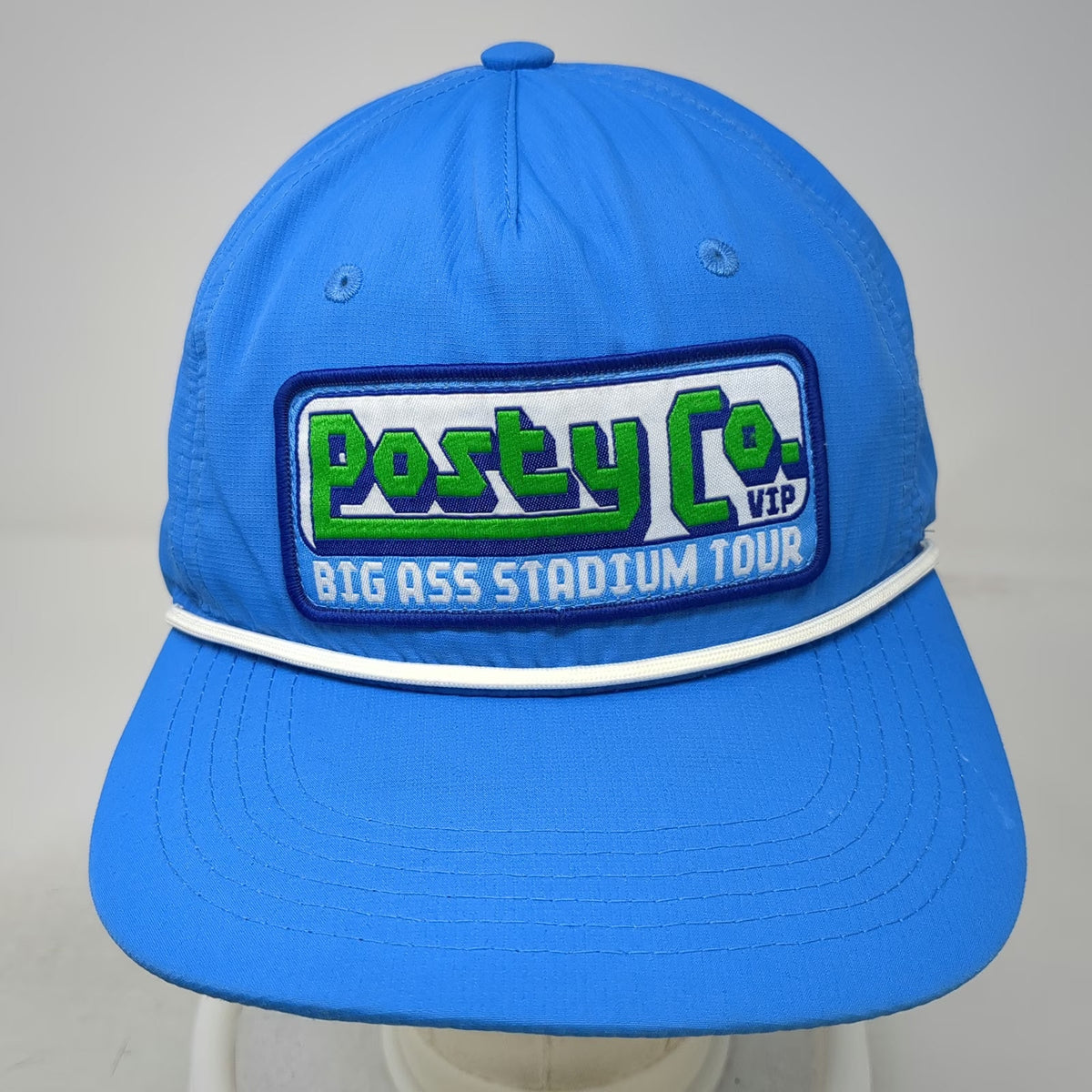 Posty Co VIP Big Ass Stadium Tour Snapback Hat Blue Rope Polyester Post Malone