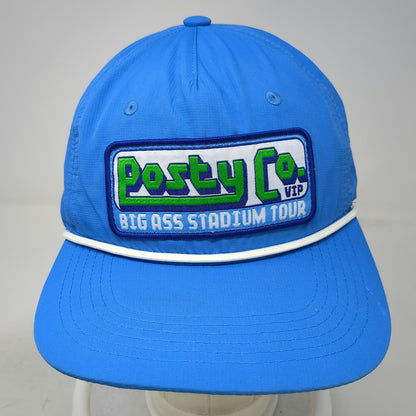 Posty Co VIP Big Ass Stadium Tour Snapback Hat Blue Rope Polyester Post Malone