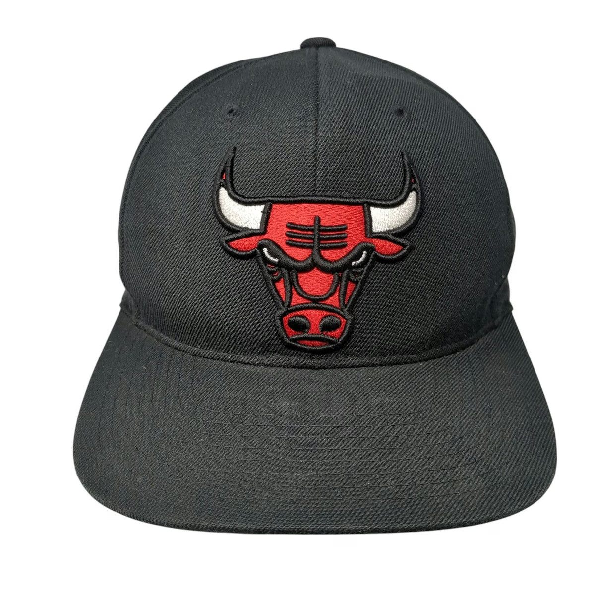 Chicago Bulls NBA Mitchell & Ness Snapback Hat Black One Size Embroidered Logo