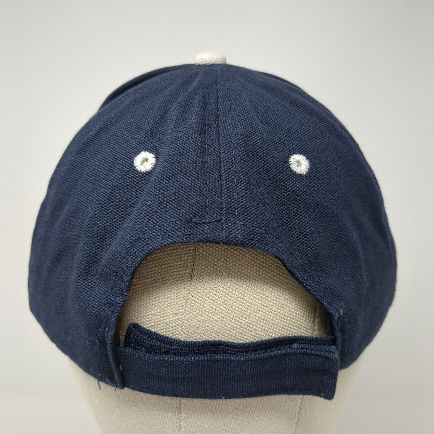 C&H Strapback Hat Blue One Size Adjustable Embroidered Vented Holes 6 Panel Otto