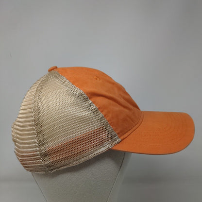 Helena Trycera Snap Back Trucker Hat Orange OSFM Adjustable Mesh Back OC