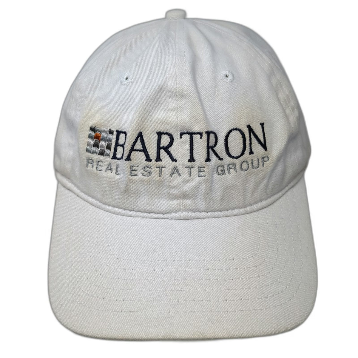 Port & Company Baseball Cap White One Size Bartron Real Estate Group Cotton Hat
