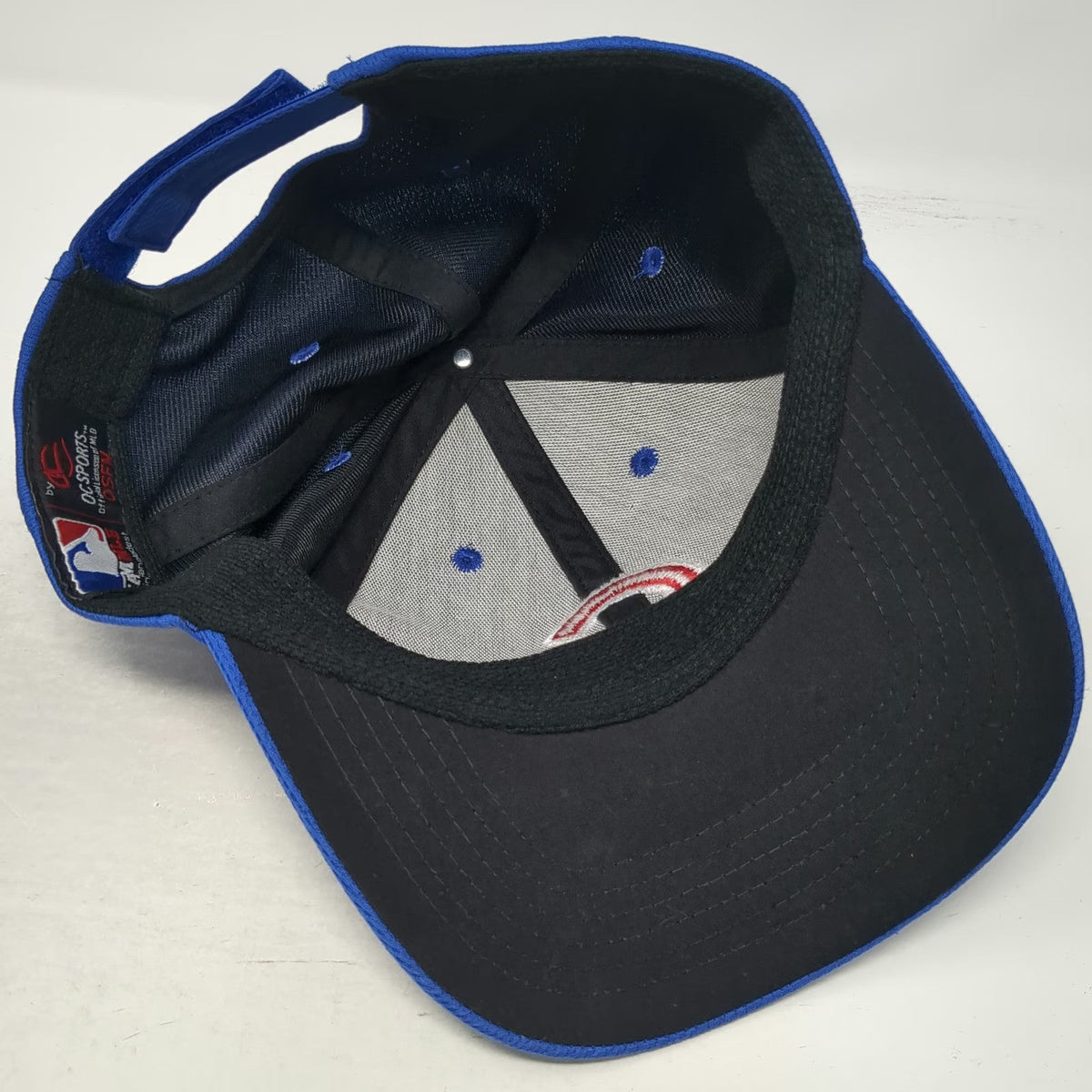 OC Sports Chicago Cubs MLB Baseball Cap Blue One Size Mesh Strapback Logo Hat