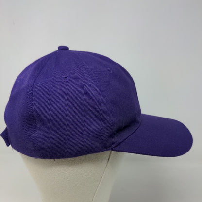 City Hunter Men's Strapback Hat Purple Blank 100% Polyester Adjustable