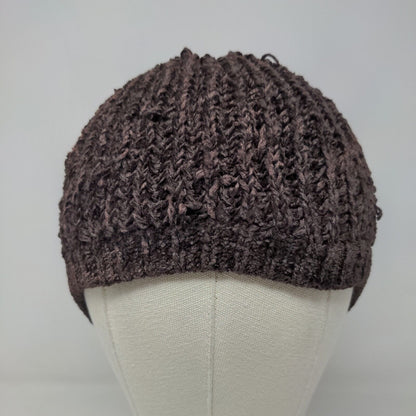 Charter Club Women's Knit Beanie Hat Brown Rayon Acrylic Blend