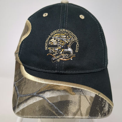 Kudzu Snapback Hat Black Camo One Size North American Hunting Club Eagle Logo