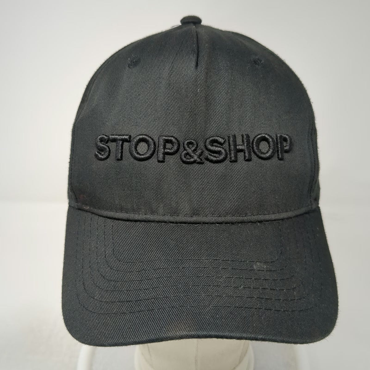 Image Solutions 5 Panel Black One Size Strapback Tonal Stop & Shop Grocery Hat
