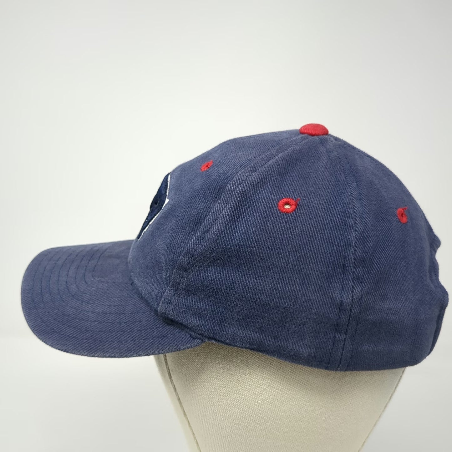 New England Patriots NFL Logo Athletic Blue Red Gray One Size Strapback Hat Cap