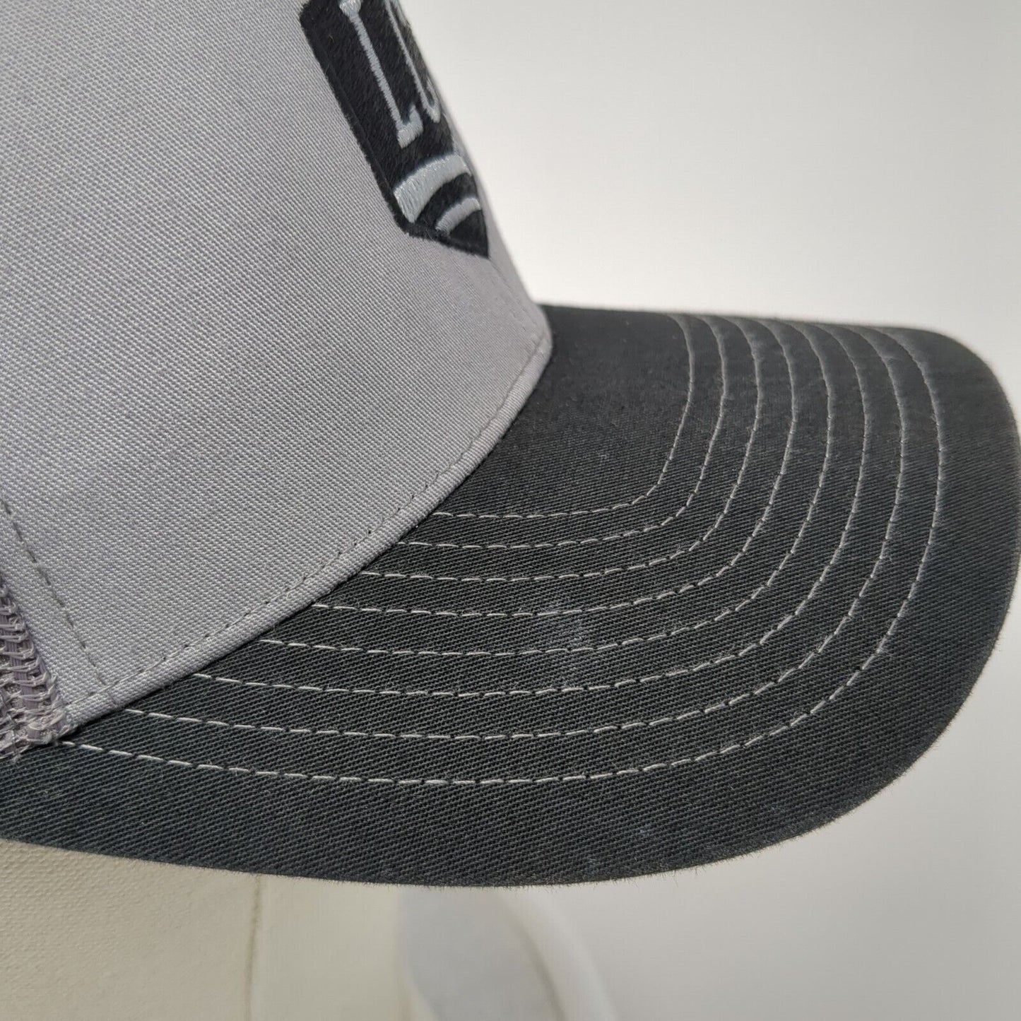 LCS Snapback 112 Trucker Hat Gray One Size Adjustable Mesh Back Richardson