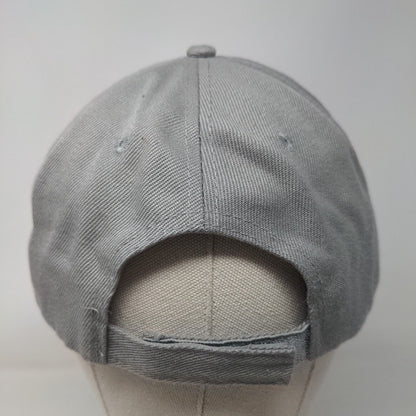 Orlando Strapback Hat Gray OSFA Adjustable Embroidered Vented Holes 6 Panel