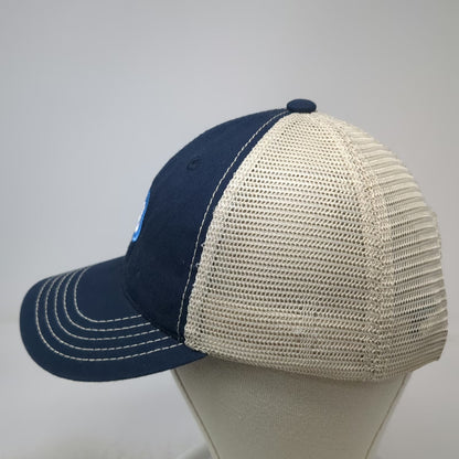 District Trucker Hat Blue One Size Mesh Back Snapback Pig Patch Stitching