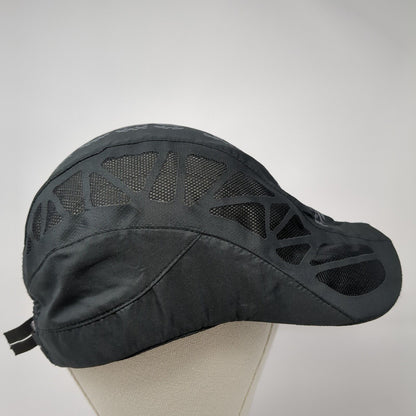 Sports Strapback Beret Sun Hat Black One Size Adjustable Breathable Mesh