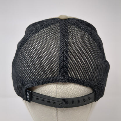 VA RVCA Snapback Trucker Hat Brown Boys One Size Mesh Back Colorblock