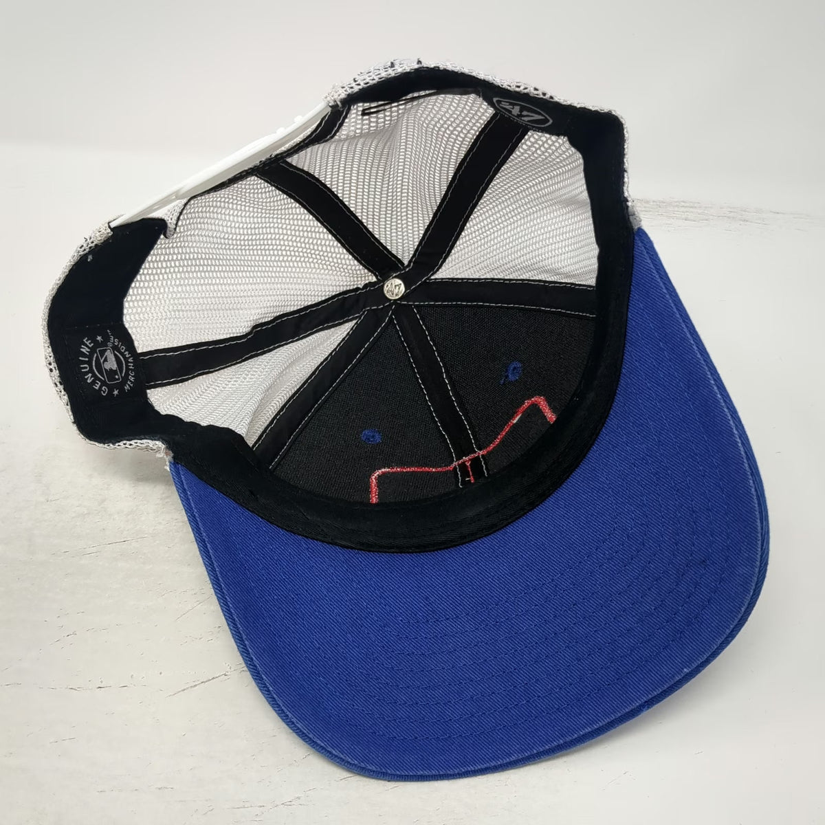 Texas Rangers MLB '47 Trucker Hat Blue One Size Snapback Mesh Patch Baseball