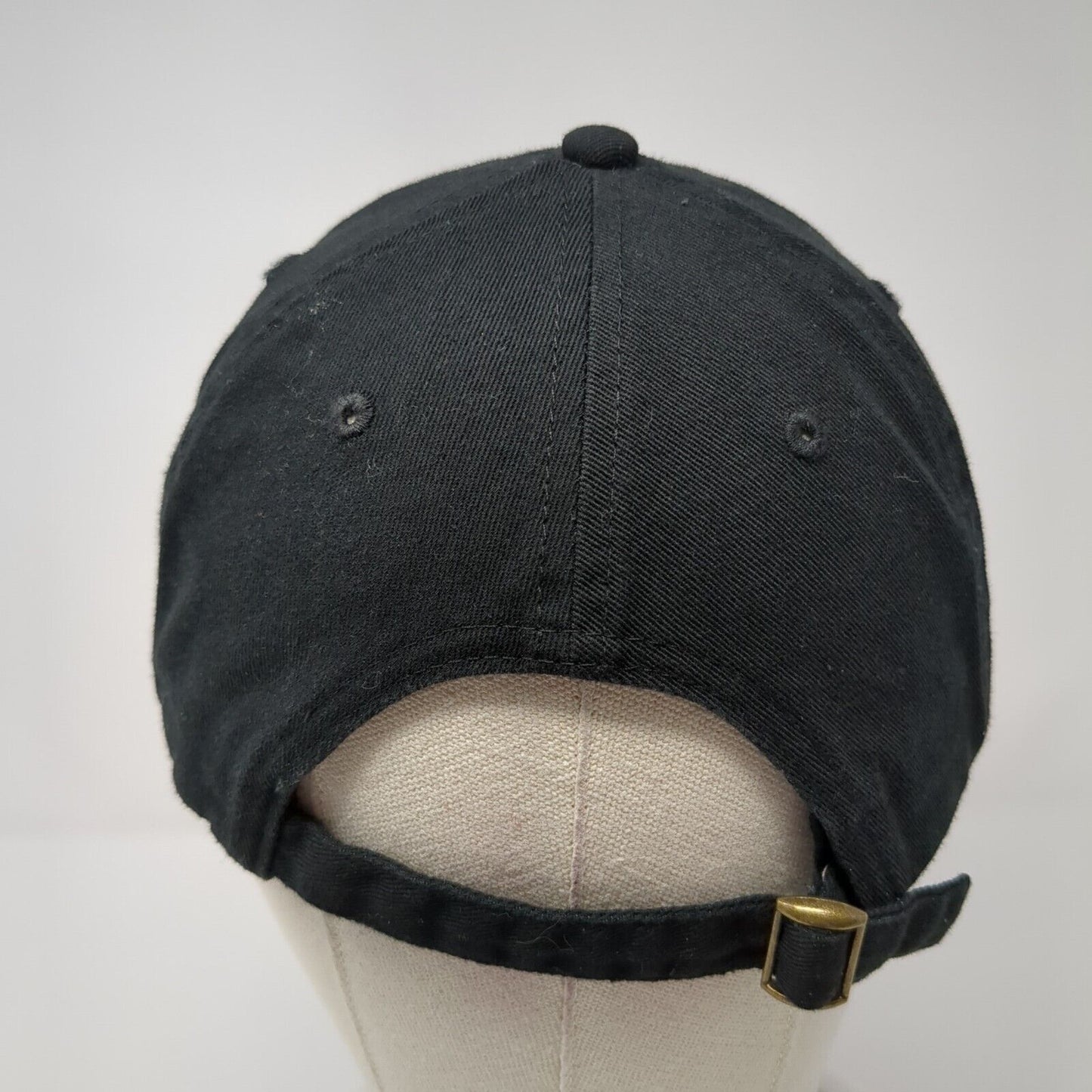 Ting's Slideback Hat Black One Size Adjustable Embroidered 6 Panel Cotton