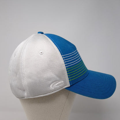 SpurWing The Club Fitted Mesh Back Trucker Hat Blue L/XL A-Flex Pukka