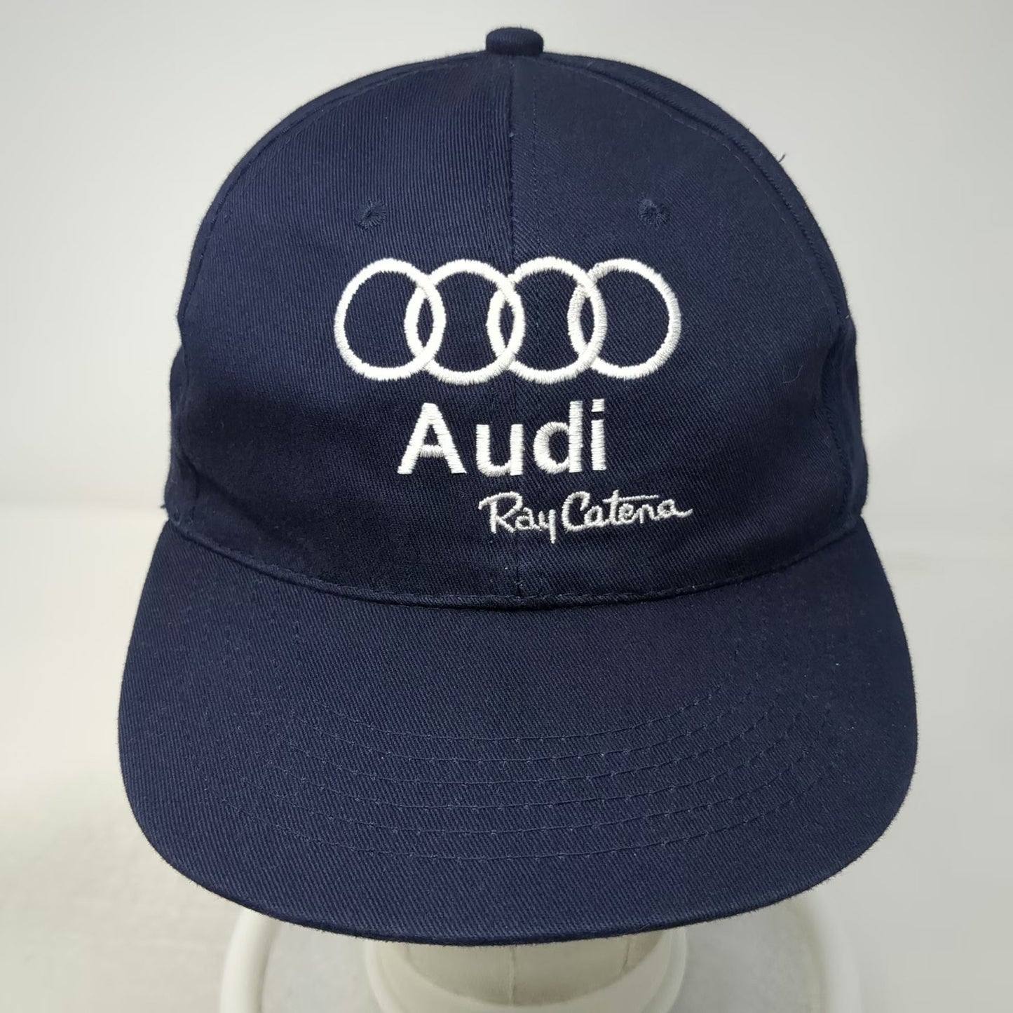 Audi Ray Catena Baseball Cap Blue One Size Strapback Logo American Flag Hat