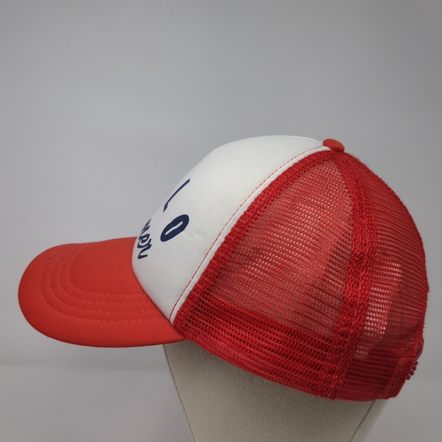 Hello Summer Snapback Mesh Back Trucker Hat Red One Size Billabong
