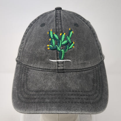 Cactus Slideback Hat Gray One Size Solid Adjustable Embroidered Otto