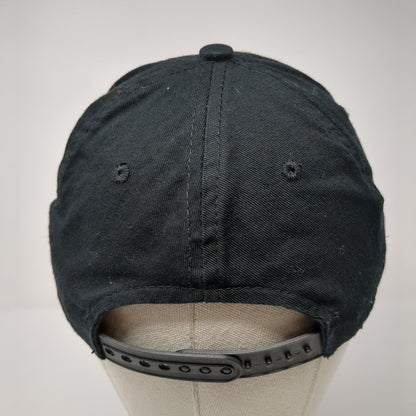 RMEF Snapback Hat Black One Size Adjustable Embroidered Vented Holes 6 Panel