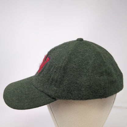 Woolrich Baseball Cap Green L Wool Felt W Logo Fitted Hat Outdoor Warm Winter