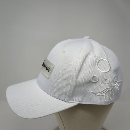 EBCREATE Patch Slideback Hat White One Size Adjustable Embroidered