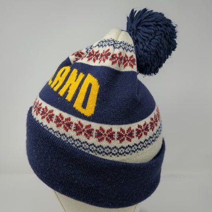Cleveland Cavaliers NBA adidas Beanie Blue Yellow Red White One Size Pom Hat